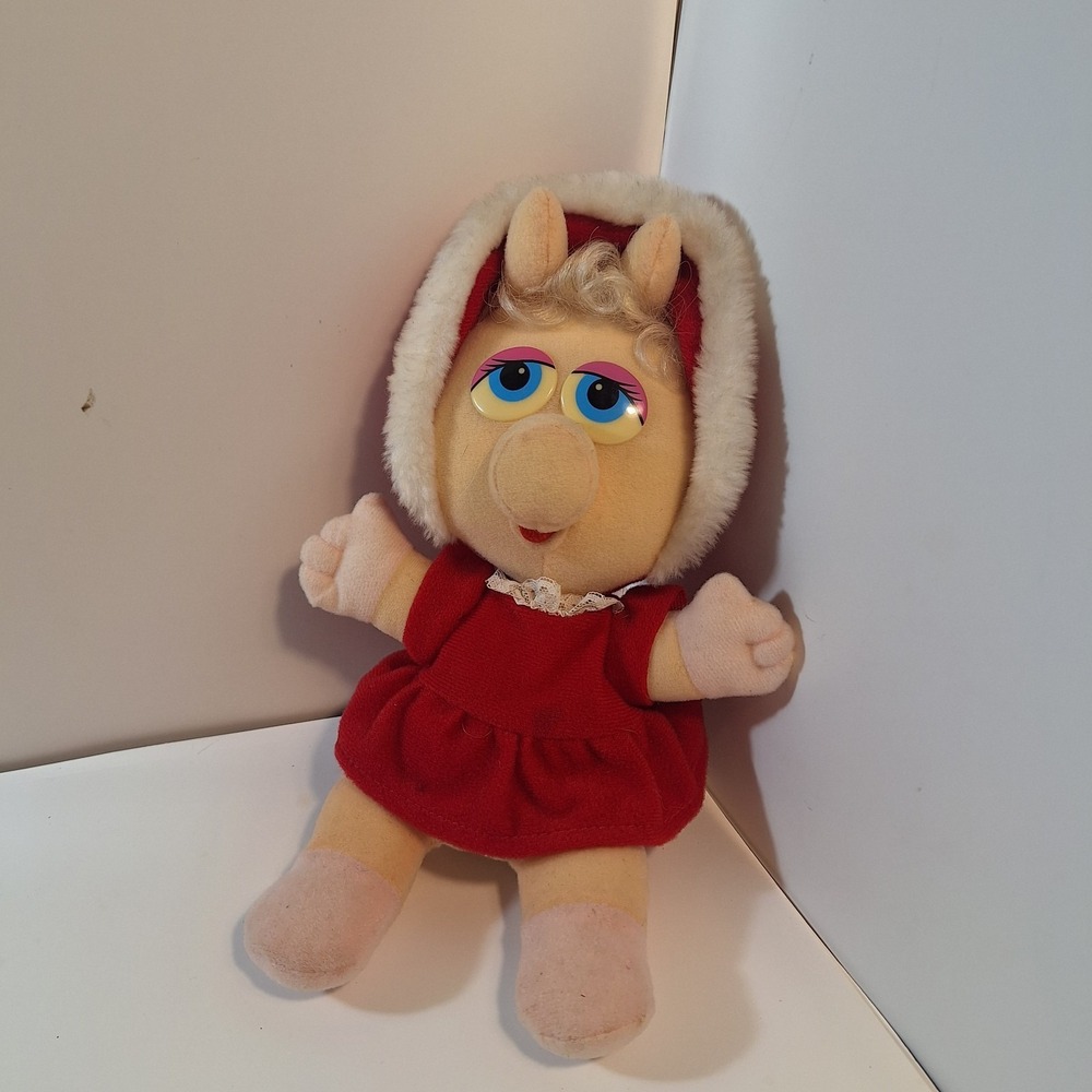 Vintage Baby‎ Miss Piggy  Muppets 1987 In Christmas Coat